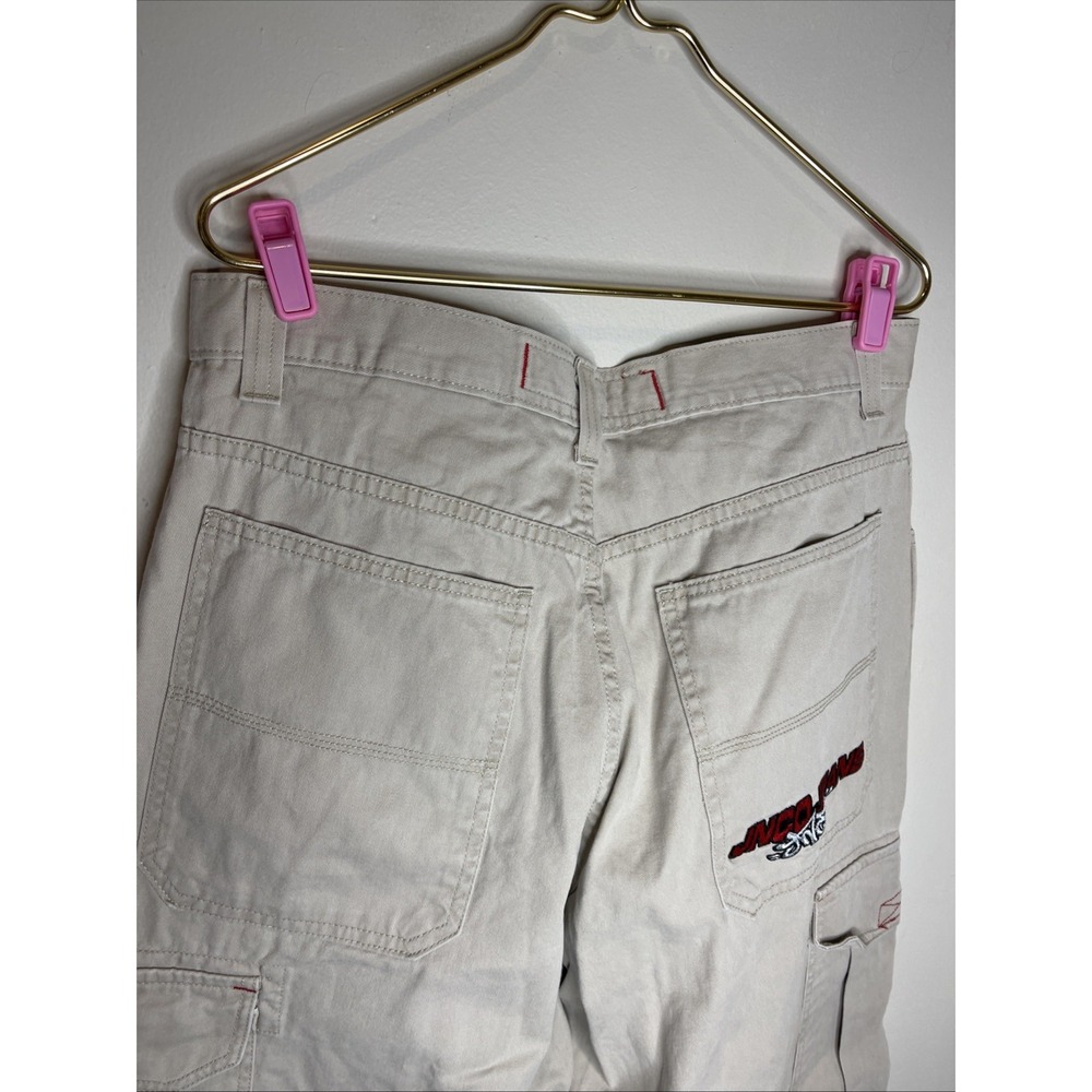 VTG Jnco Jeans Kakhi Wide Leg Cargo Pant Y2K 34W x 32L - Picture 7 of 13